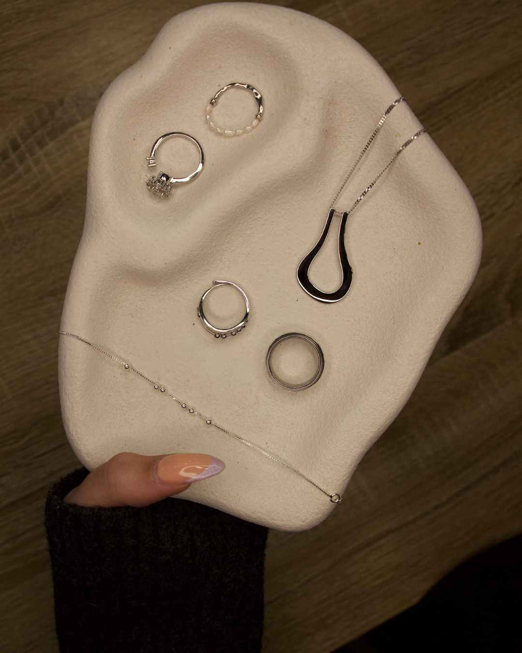 925 Ayar Gümüş Kristal Döner Endişe Yüzüğü